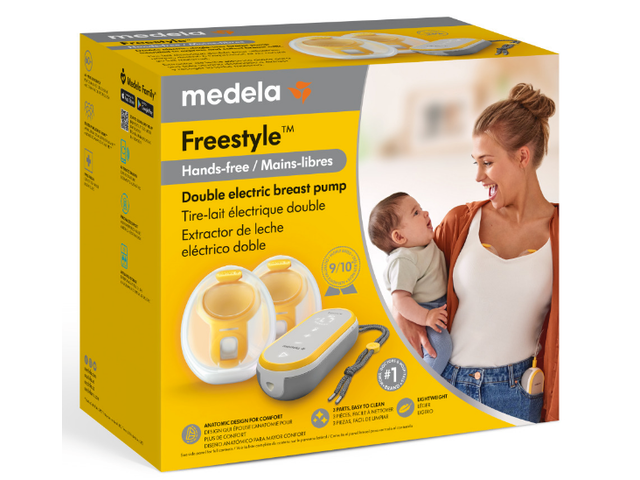 Einzelhandelskarton mit Auffangschalen für Medela Freestyle™ Hands-free double electric wearable breast pump