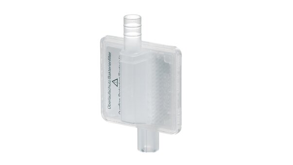 Un filtro di aspirazione monouso Medela per virus/batteri con protezione dal troppo pieno da utilizzare con i dispositivi sanitari Medela.